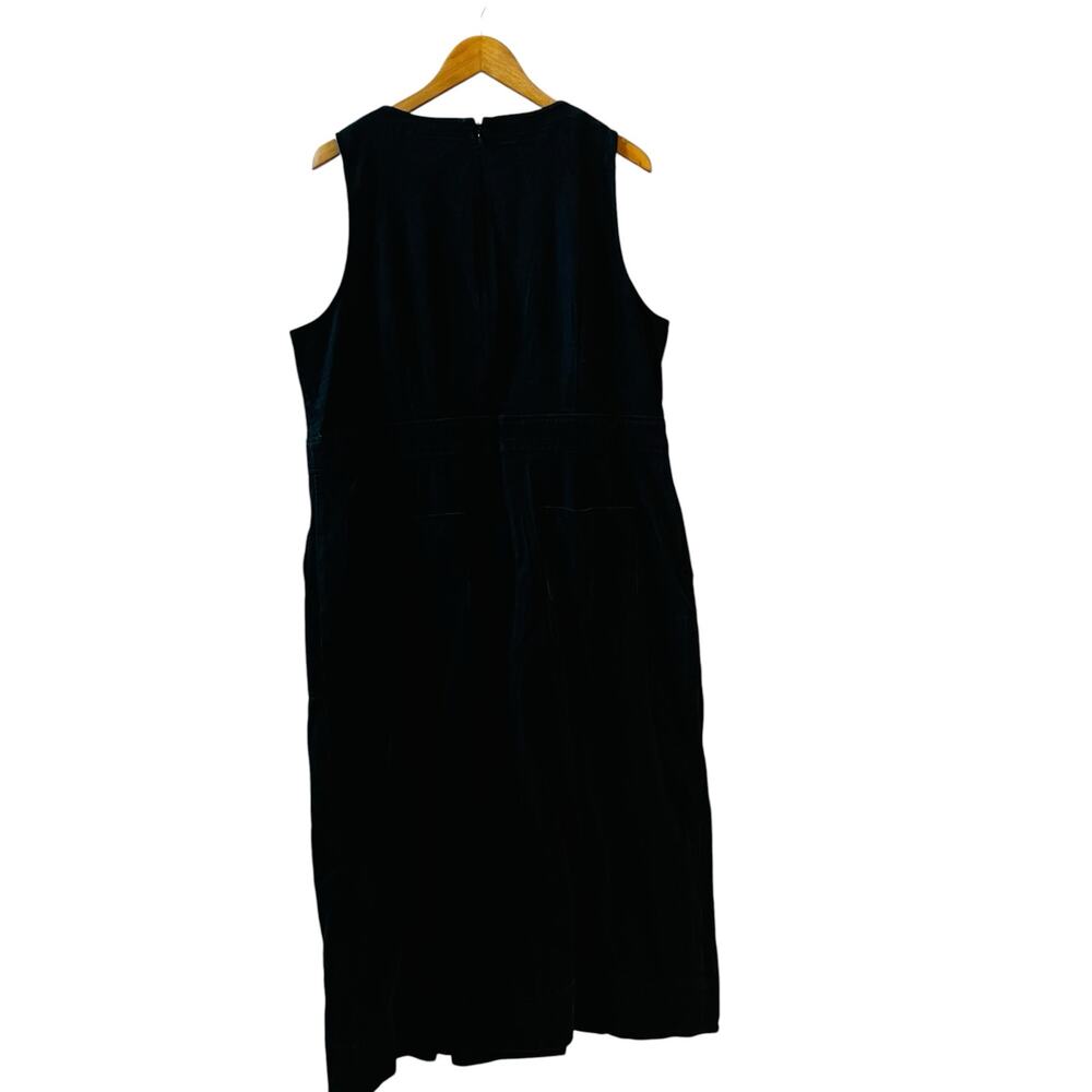 Boden Navy Midi Pinafore Dress with White Lace Sleeve Top - Picture 4 of 10